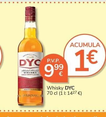 Consum Whisky dyc oferta