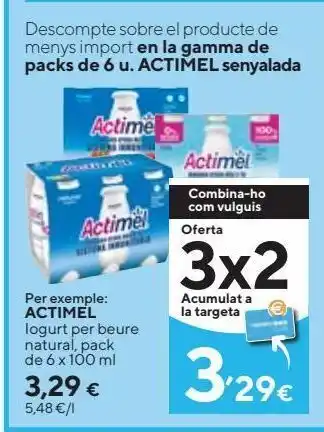 Caprabo Yogur líquido actimel oferta