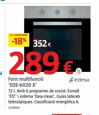 Bauhaus Horno multifunción eoe-6020 x oferta