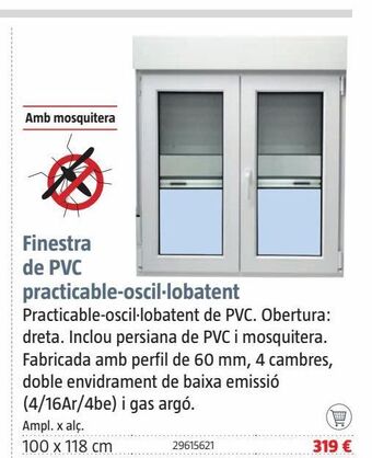 Bauhaus Ventana de pvc practicable oscilobatiente oferta
