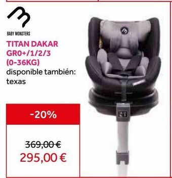 Prénatal Silla de coche baby monsters oferta