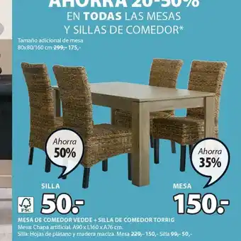 JYSK Mesa de comedor verde oferta