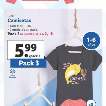 Lidl Camisetas oferta