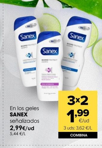 Autoservicios Familia En los geles sanex señalizados oferta