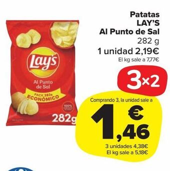 Carrefour Market Patatas lay's al punto de sal oferta