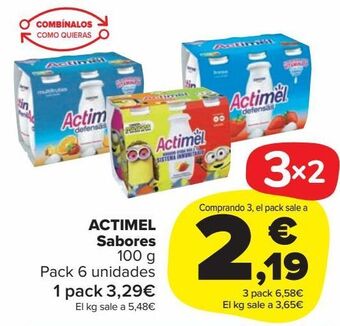 Carrefour Market Actimel sabores oferta