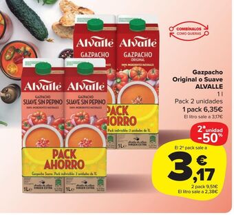 Carrefour Market Gazpacho original o suave alvalle oferta