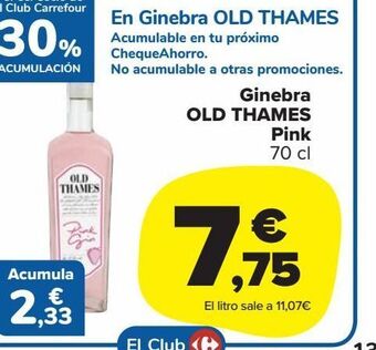 Carrefour Market Ginebra old thames pink oferta
