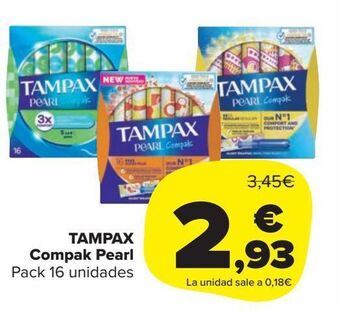 Carrefour Market Tampax compak pearl oferta