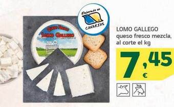 HiperDino Lomo gallego queso fresco mezcla oferta