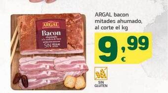 HiperDino Argal bacon mitades ahumado oferta