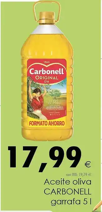 Cash Ifa Aceite oliva carbonell oferta
