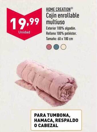 ALDI Home creation cojín enrollable multiuso oferta