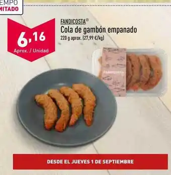 ALDI Fandicosta cola de gambón empanado oferta