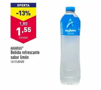 ALDI Aquarius bebida refrescante sabor limón oferta