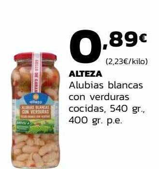 Supermercados Lupa Alteza alubias blancas con verduras cocidas oferta