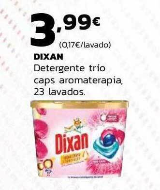 Supermercados Lupa Dixan detergente trio caps aromaterapia 23 lavados oferta