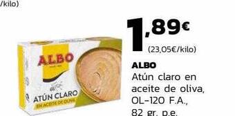 Supermercados Lupa Albo atún claro en aceite de oliva oferta