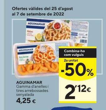 Caprabo Aguinamar gamma d'anelles i tires arrebossades senyalada oferta
