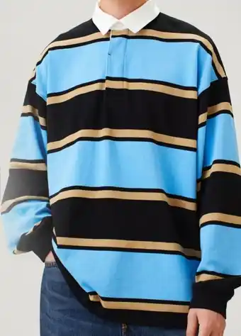 Polo de rugby en algodón oversized fit