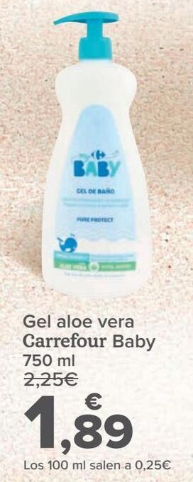 Carrefour Gel aloe vera carrefour baby oferta
