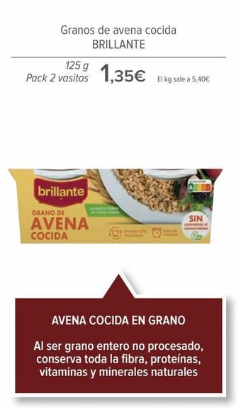 Carrefour Granos de avena cocida brillante oferta