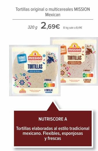 Carrefour Tortillas original o multicereales mission mexican oferta