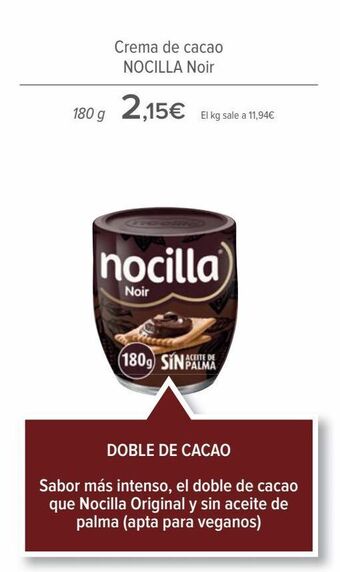 Carrefour Crema de cacao nocilla noir oferta
