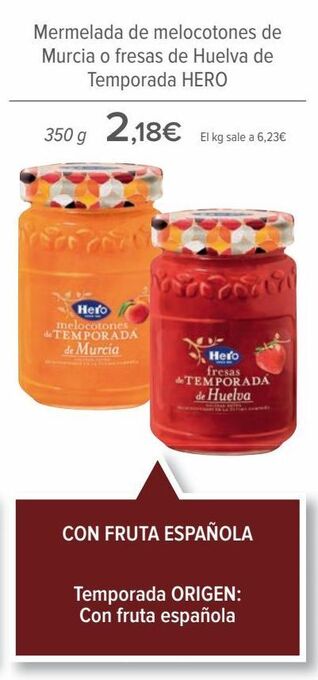 Carrefour Mermelada de melocotones de murcia o fresas de huelva de temporada hero oferta