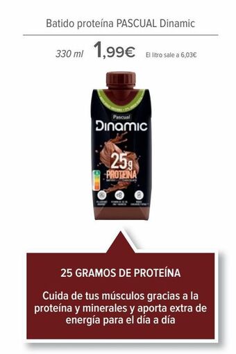 Carrefour Batido proteína pascual dinamic oferta