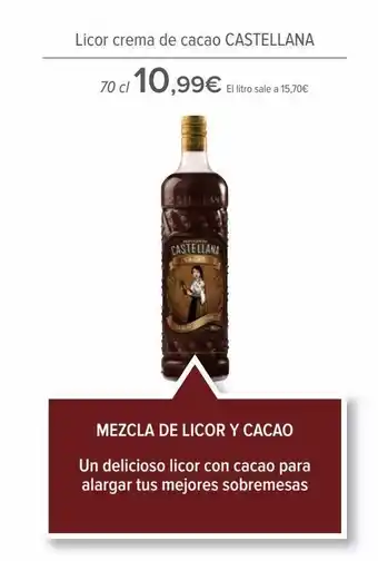 Carrefour Licor crema de cacao castellana oferta