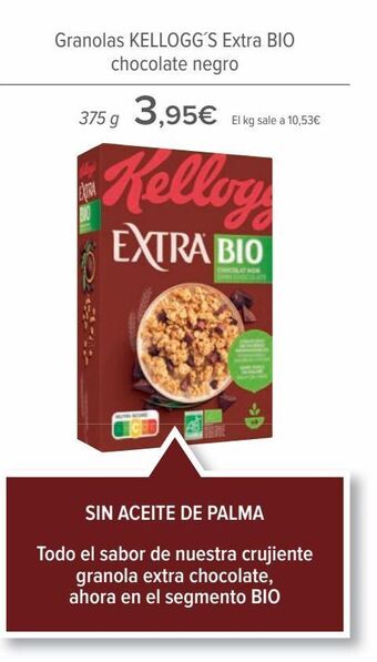 Carrefour Granolas kellogg's extra bio chocolate negro oferta