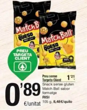 SPAR Fragadis Snack k sense gluten match ball sabor formatge oferta