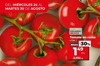 Dia Supermercados Tomate en rama oferta