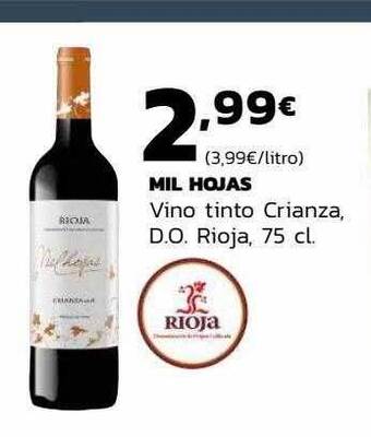Supermercados Lupa Mil hojas vino tinto crianza d.o. rioja oferta