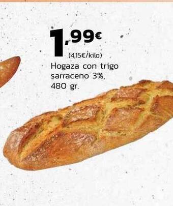 Supermercados Lupa Hogaza con trigo sarraceno 3% oferta