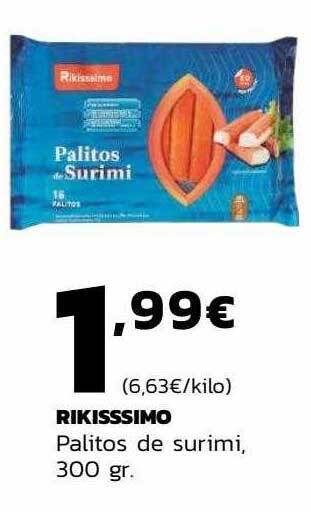 Supermercados Lupa Rikisssimo palitos de surimi oferta
