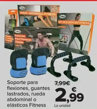 Carrefour Soporte para flexiones guantes lastrados rueda abdominal o elásticos fitness oferta