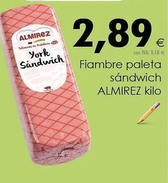 Cash Ifa Fiambre paleta sándwich almirez oferta
