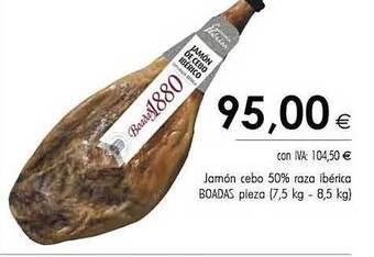Cash Ifa Jamón cebo 50% raza ibérica boadas pieza oferta