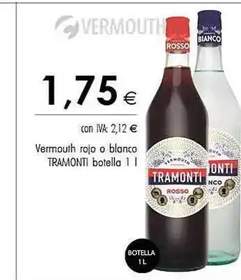 Cash Ifa Vermouth rojo o blanco tramonti oferta