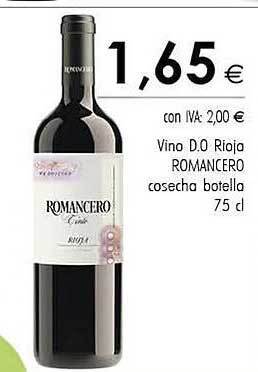 Cash Ifa Vino d.o. rioja romancero cosecha oferta