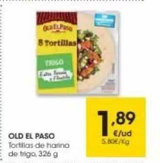 Eroski Old el paso tortillas de harina de trigo oferta