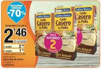 SPAR Segunda unidad -70% caldo casero de pollo pack ahorro gallina blanca oferta