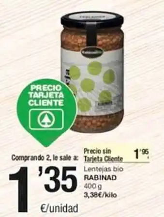 SPAR Lentejas bio rabinad oferta