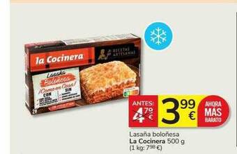 Supermercados Charter Lasaña boloñesa la cocinera oferta