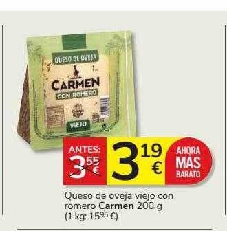 Supermercados Charter Queso de oveja viejo con romero carmen oferta