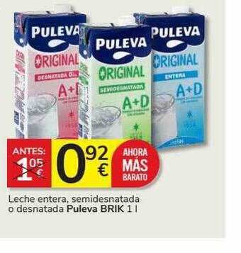 Supermercados Charter Leche entera semidesnatada o desnatada puleva oferta