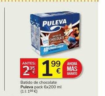 Supermercados Charter Batido de chocolate puleva pack 6 oferta