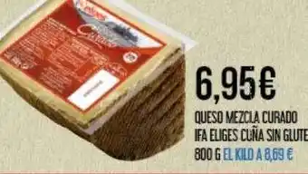 Claudio Queso mezcla curado ifa eliges cuña sin gluten oferta